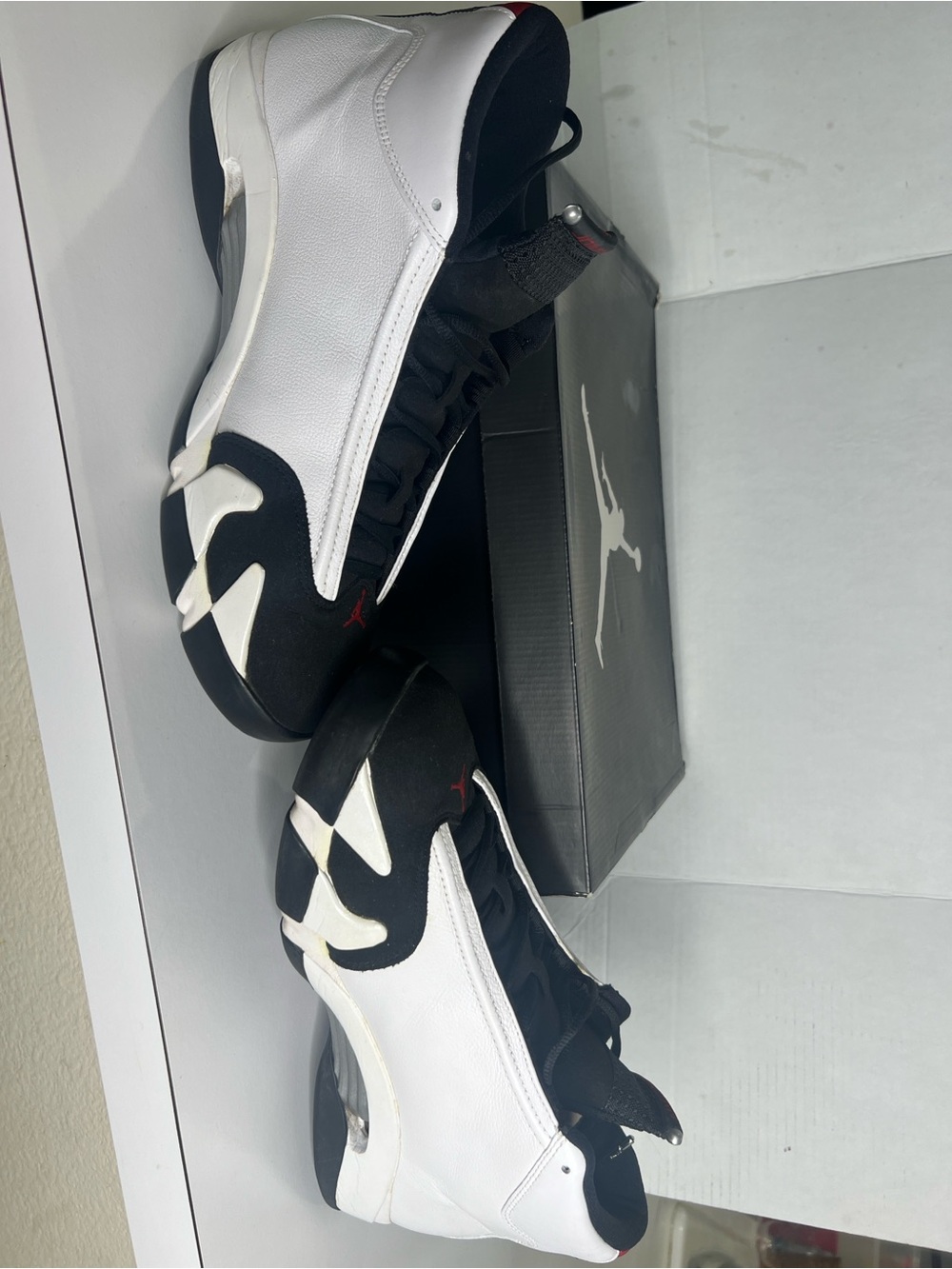 Jordan Air Jordan 14 Retro 'Black Toe' White & Black US 13